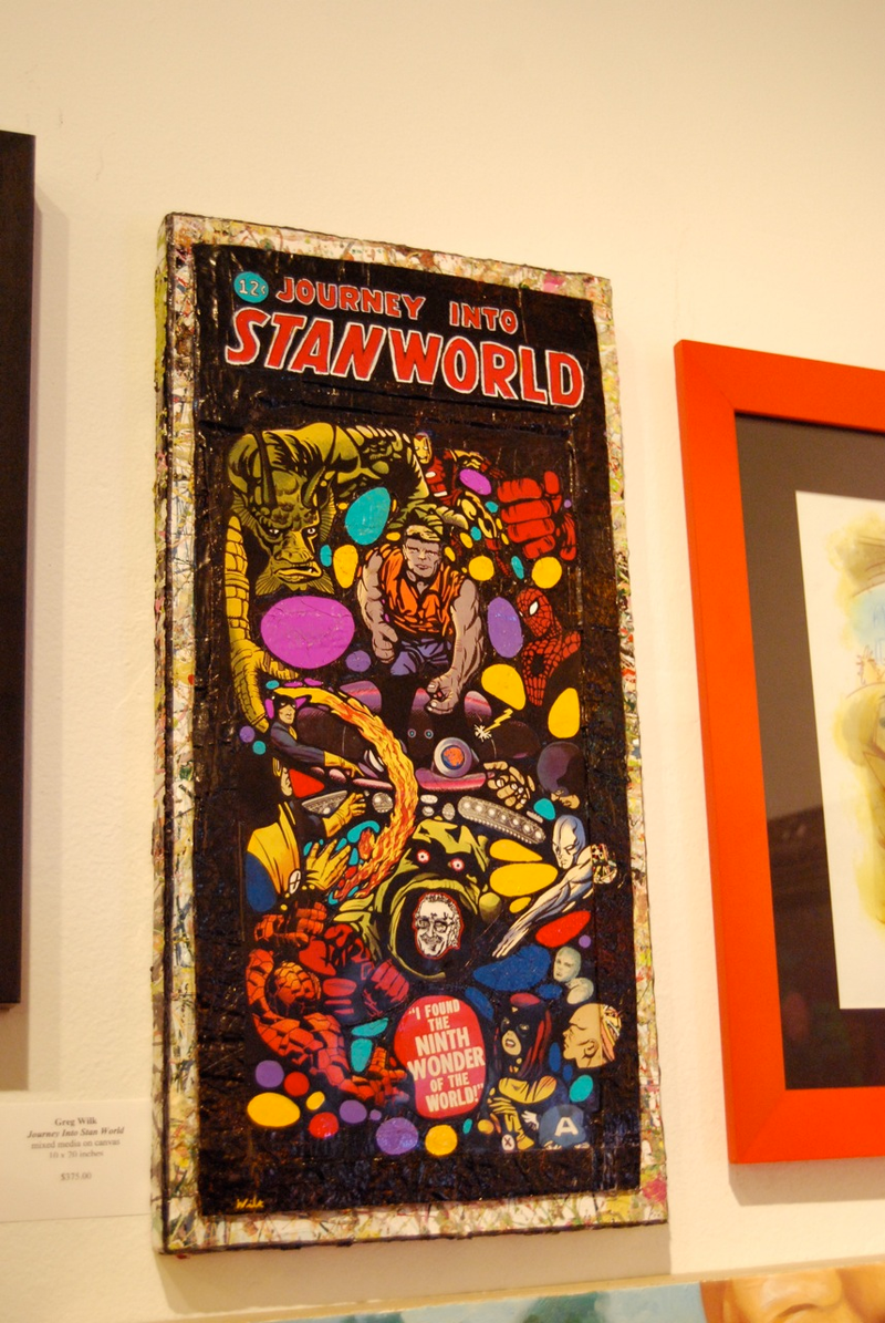 Illustration for article titled Trippy Re-Interpretations of Stan Lee's Comic Book Characters at Art Show